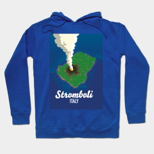 Stromboli Italy travel cartoon map Hoodie